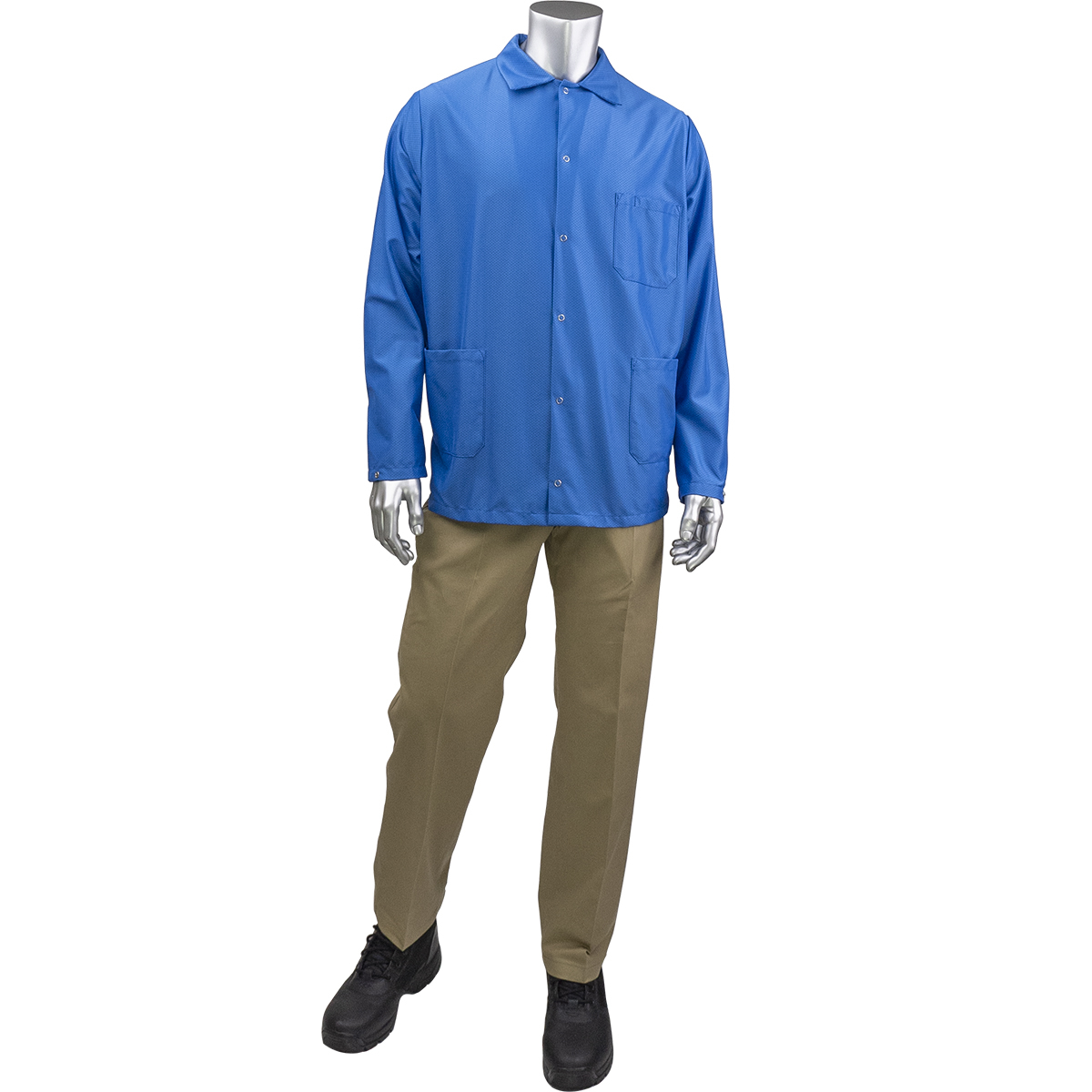 BR49A-47RB PIP® Uniform Technology™ StatMaster Short ESD Labcoats, Blue